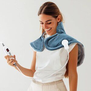 Plush Neck & Shoulder Weighted Heating Pad New!